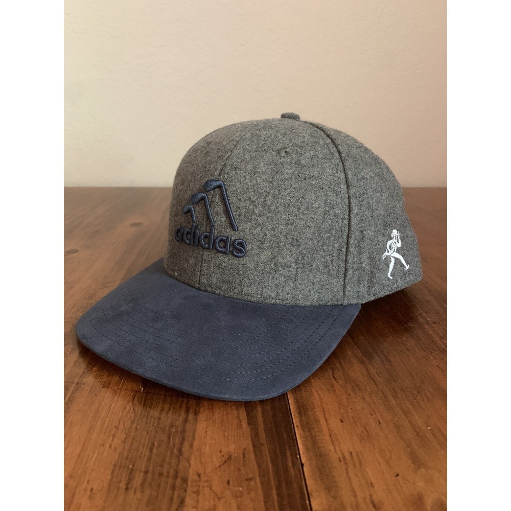 Adidas Golf Club 3 Stripes Snapback Hat Johnny Walker Logo Grey Blue OSFM Cap